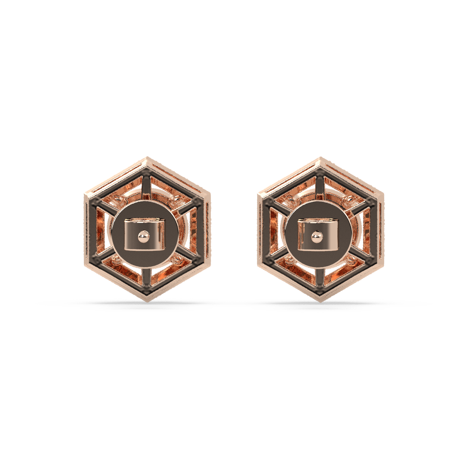 14K Gold Studded TW 3.08 Carat E Color VS1 Clarity Lab Grown Diamond Studs.